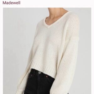 NWT MADEWELL BALLOON-SLEEVE PULLOVER SWEATER XL
